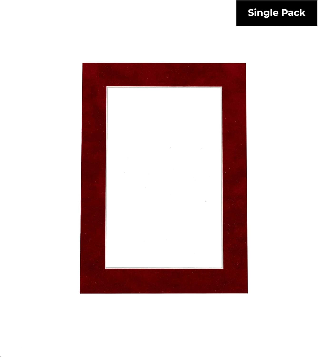 11x14 Mat Bevel Cut for 8.5x11 Photos - Acid Free Bright Red Suede Precut Matboard With Backing Board and Crystal Clear, Self Seal Mat Bag - For Pictures, Framing - 4-ply Thickness