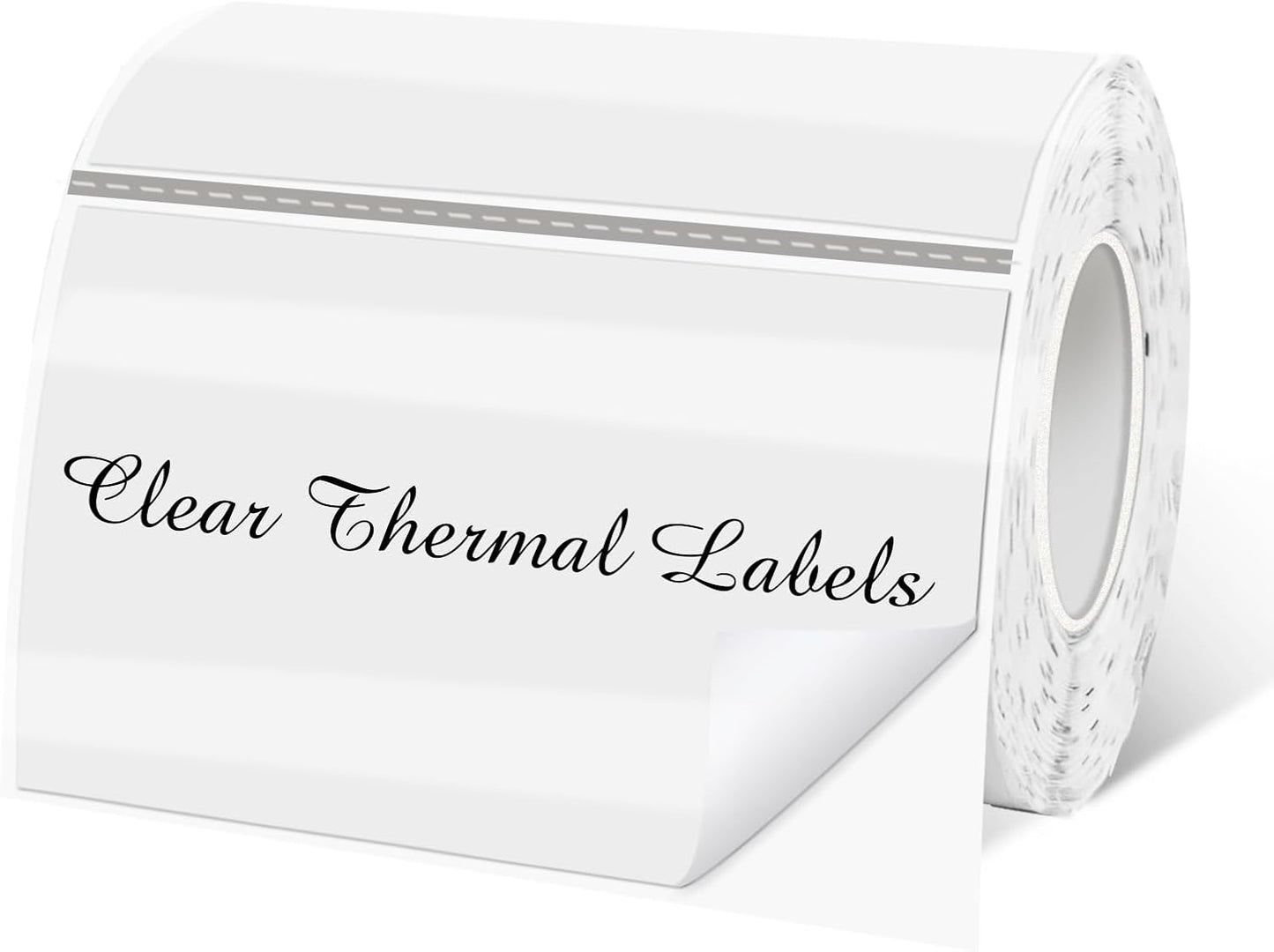 2" x 3" Transparent Thermal Label Stickers,Waterproof Thermal Printer Sticker Labels for Gift Wrapping, Self-Adhesive Name Price Tag DIY Custom Logo Design (280 pcs,Clear)