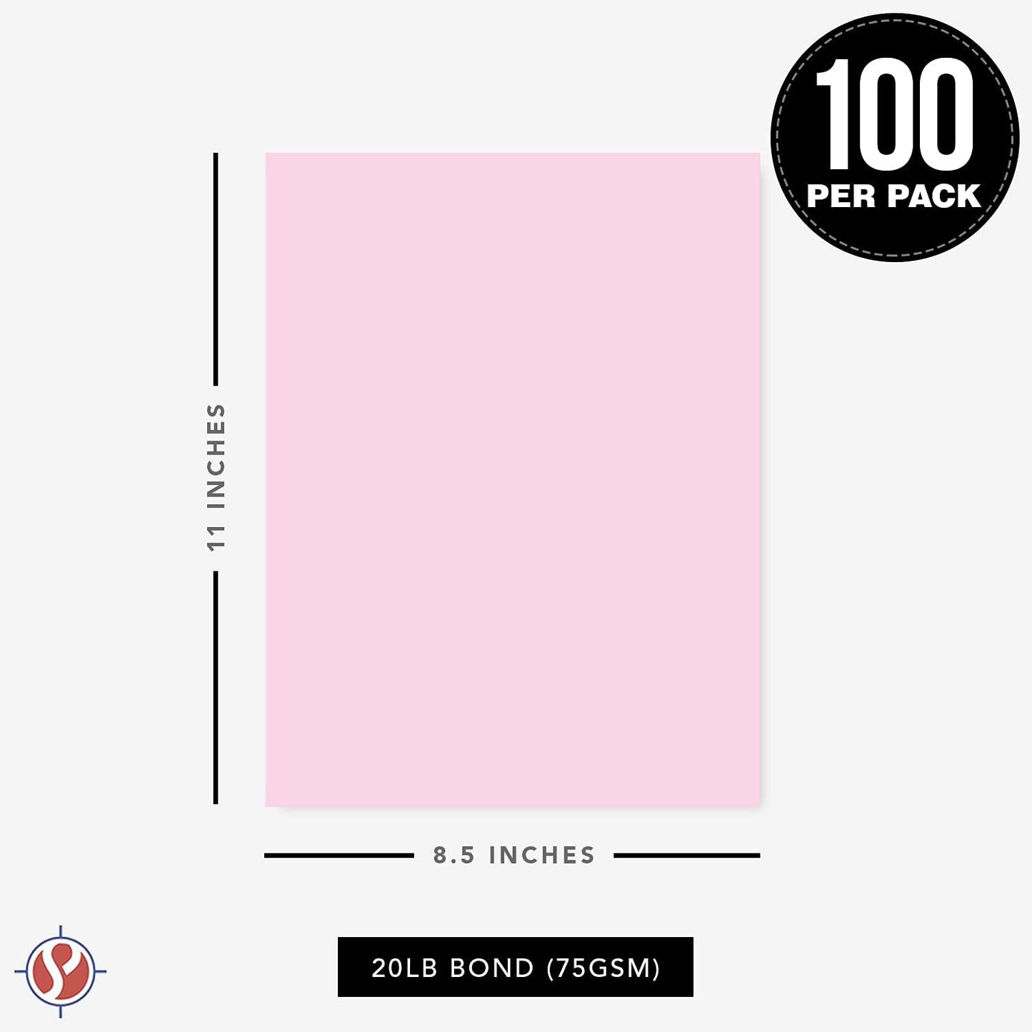 8.5 x 11" Ultra Pink Color Paper Smooth, for School, Office & Home Supplies, Holiday Crafting, Arts & Crafts | Acid & Lignin Free | Regular 20lb Paper - 100 Sheets