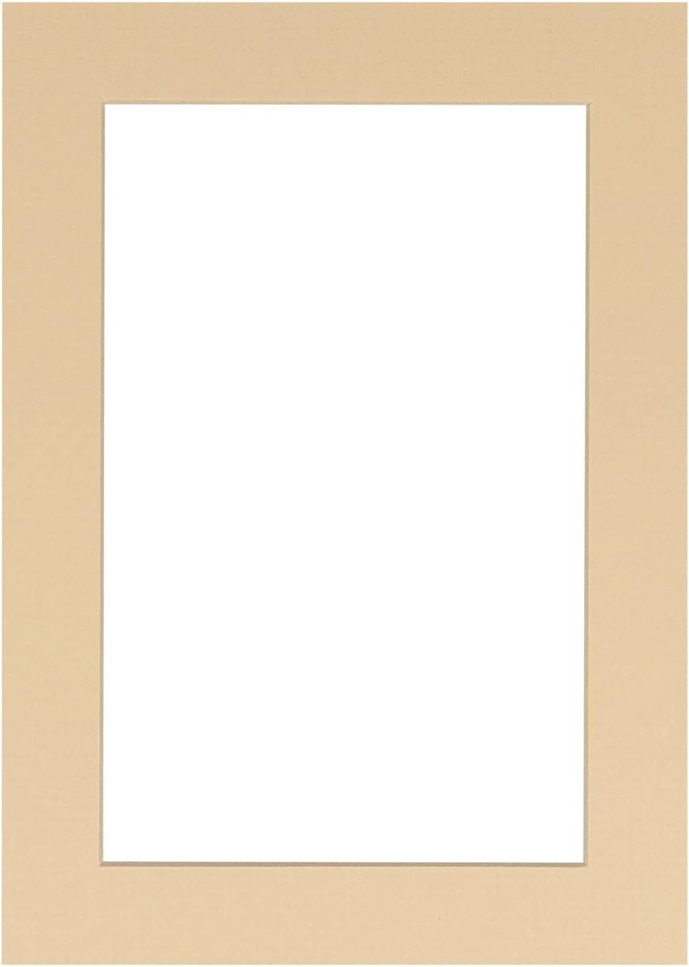 Pack of 25 Acid Free 11x14 Mats Bevel Cut for 8.5x11 Photos - Beige Precut Matboards With Backing Boards and Clear Photo Mat Bags For Pictures, Photos, Framing - 4-ply Thickness