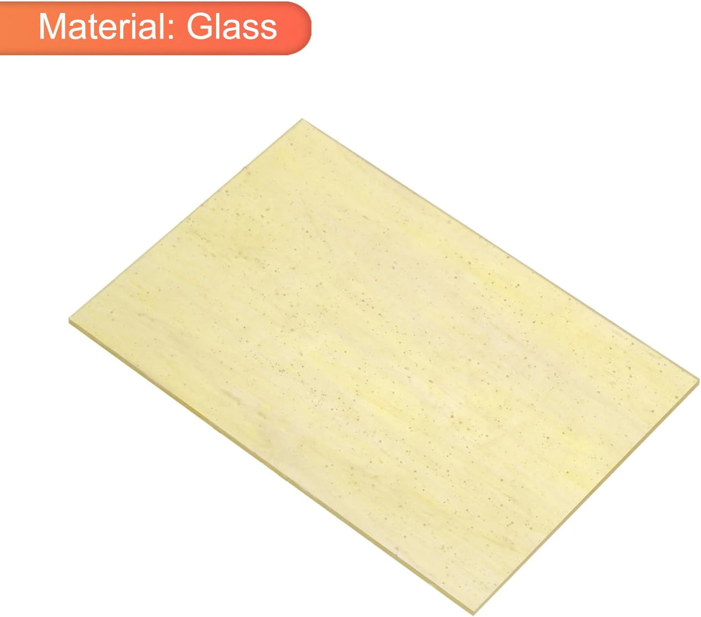 MECCANIXITY 2 Pcs Stained Glass Sheet Mosaic Tile 7.9 Inch x 5.9 Inch Apricot Stained Glass Sheets for Crafts DIY Art Project