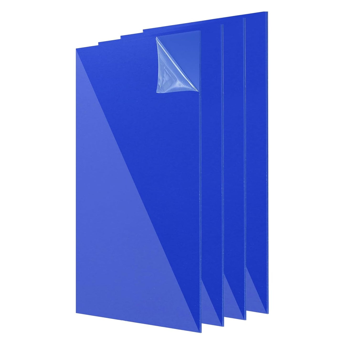 uxcell 4Pcs Acrylic Sheets 12x6 Inch Acrylic Panel 1/8 Inch-3mm Plastic Board for Picture Frames Sign Holders DIY Display Projects Craft, Clear Blue