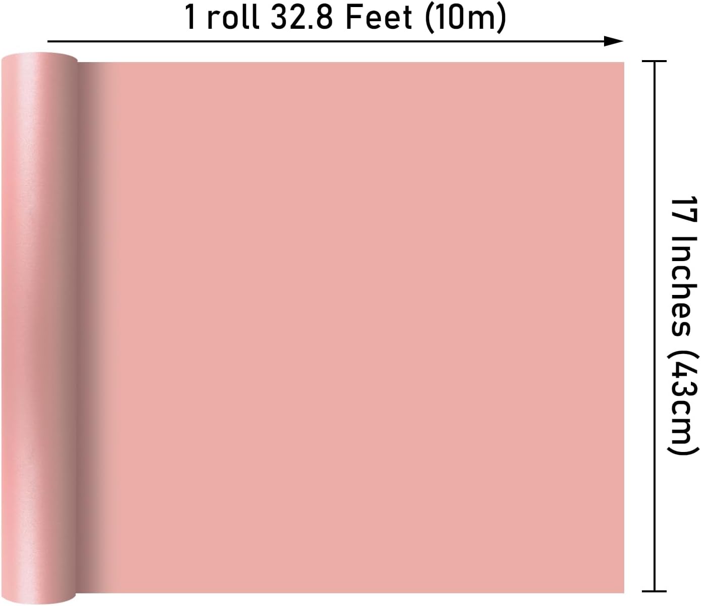 NESCCI Pink Matte Wrapping Paper,Solid Color Pearly-Lustre Paper-3 Roll,17 Inches X 32.8 Feet Per roll.Gift Wrapping Paper,Perfect for Wedding,Valentine's Day,Birthday, Christmas,Baby Shower.