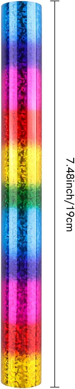 8 PCS Toner Reactive Foil Roll Use with Laminator Laser Printer,Paper Holographic Heat Transfer Crafts Foil Roll for Scrapbooking Crafting Cardstock Hot Stamping Holographic Heat Tranfer 5mx19cm/Roll