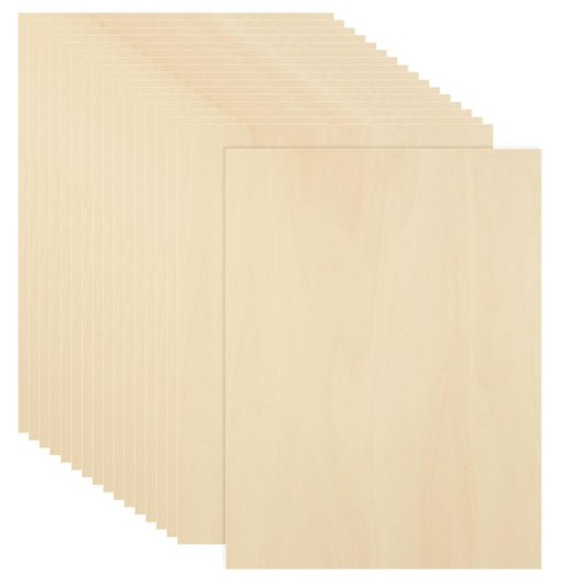 12Pcs 18 x 12 x 1/8 Inch Basswood Sheets, Unfinished Plywood Boards, 3mm Basswood for Laser Cutting, Painting, Pyrography, Wood Engraving, Wood Burning, Architectural Models