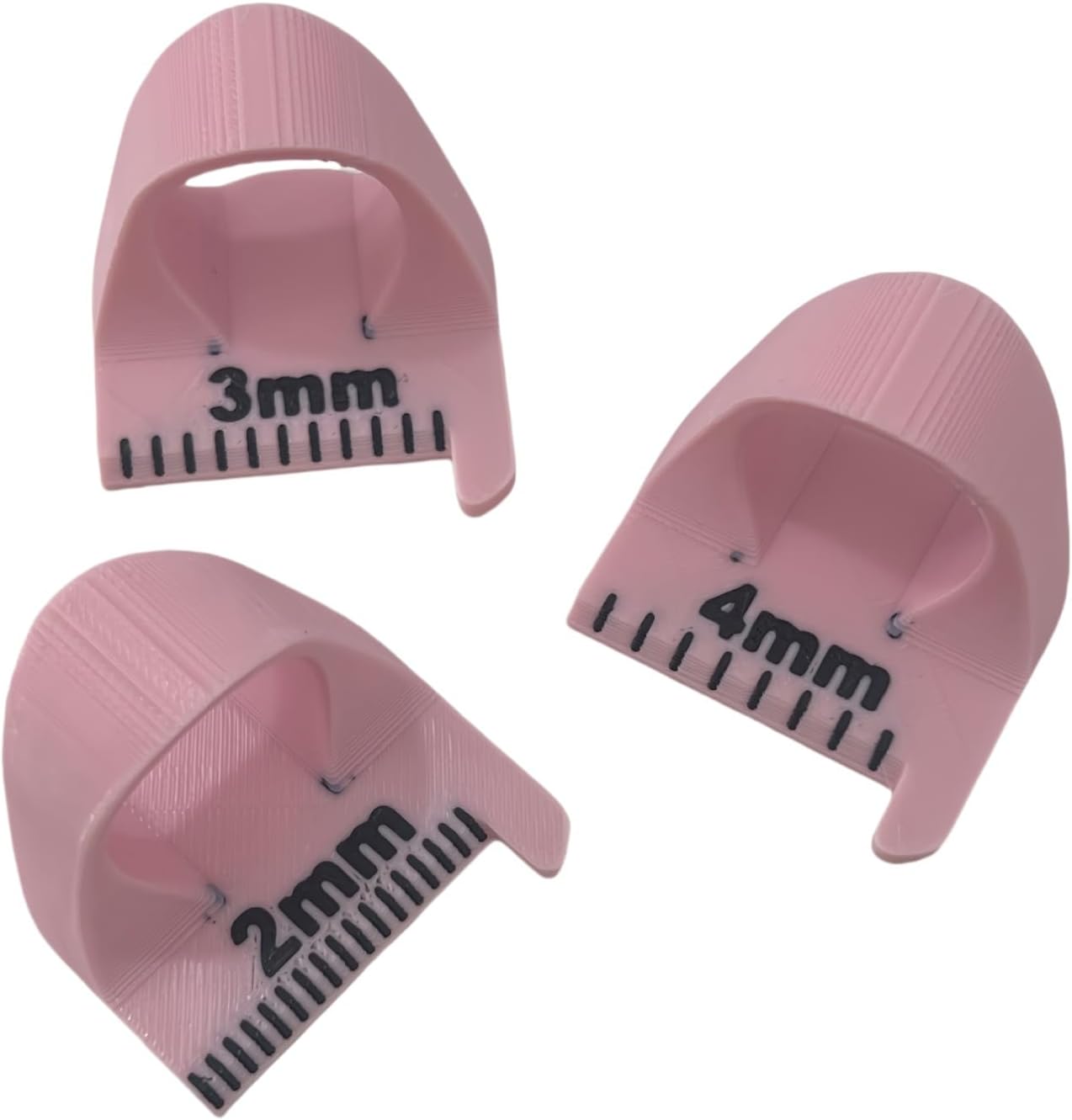Sewing Finger Ruler for Even Stitches, Magnetic Seam Guide Sewing Kit Supplies Non-Slip Template Mini Measuring Gauge 4mm 3mm 2mm, Quilting Templates Precision Sewing DIY Handmade Sewing Tool (Pink)