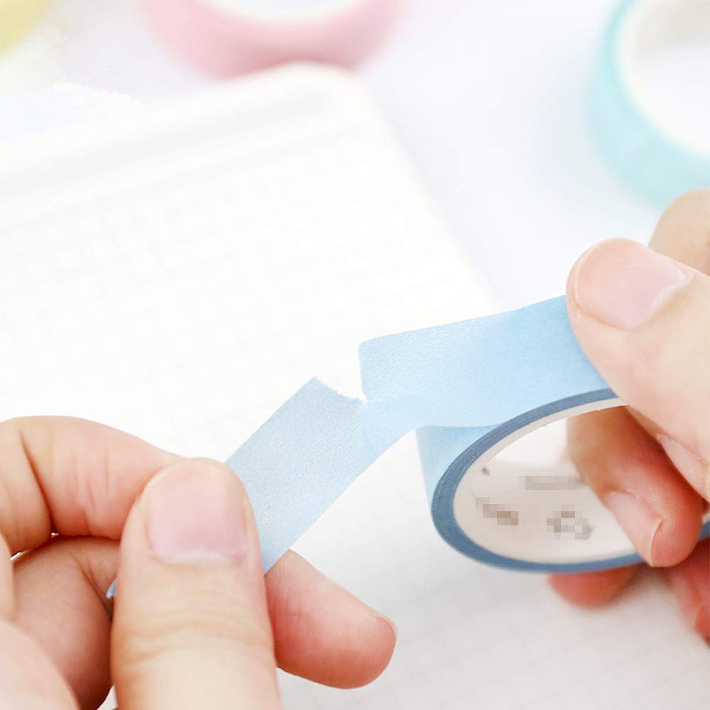 VIVIQUEN Washi Tape Set, 20 Rolls Colored Masking Tape, 15mm Rainbow Pastel Writable Colorful Washi Tapes for Painting, DIY Scrapbook Designs