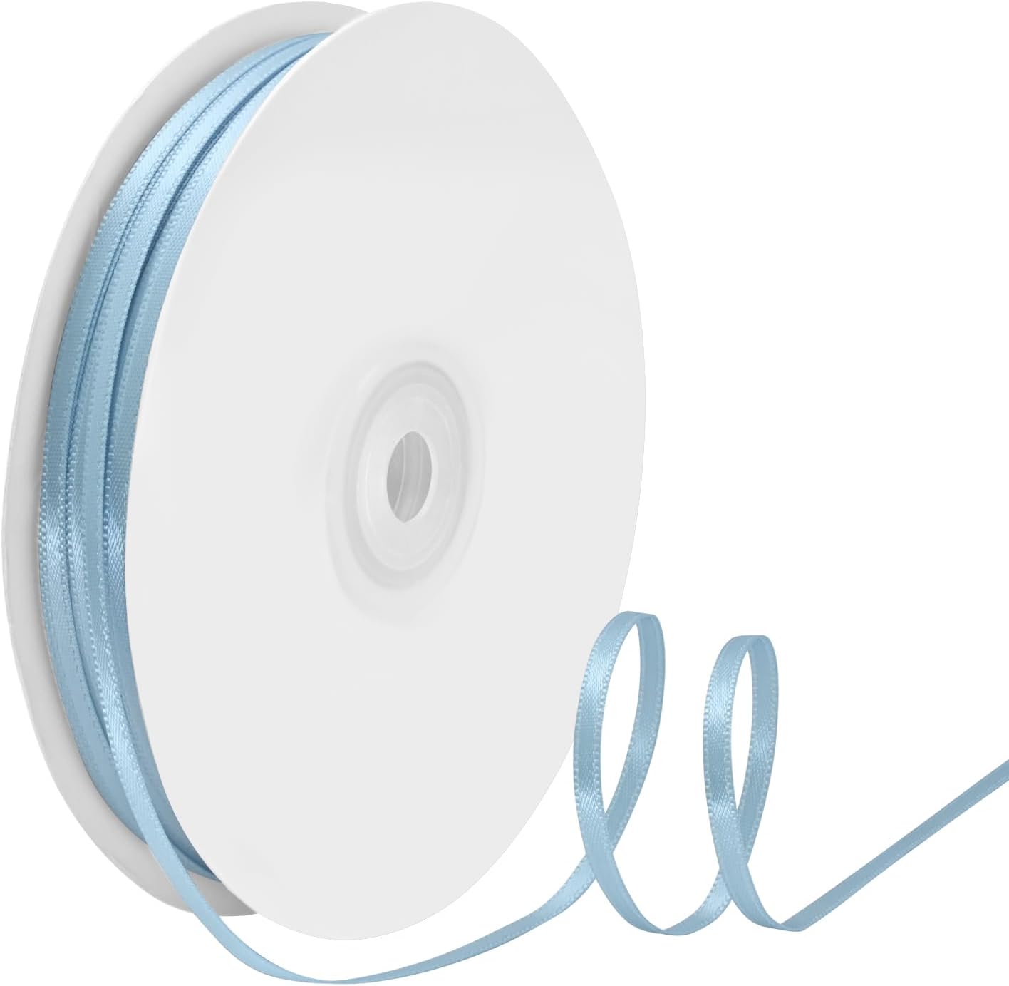 1/8 Inch X 100 Yards Dusty Blue Satin Thin Ribbon Solid Color Double Faced Ribbons Perfect for Crafts Wedding Decor Bow Making Arts Sewing and More