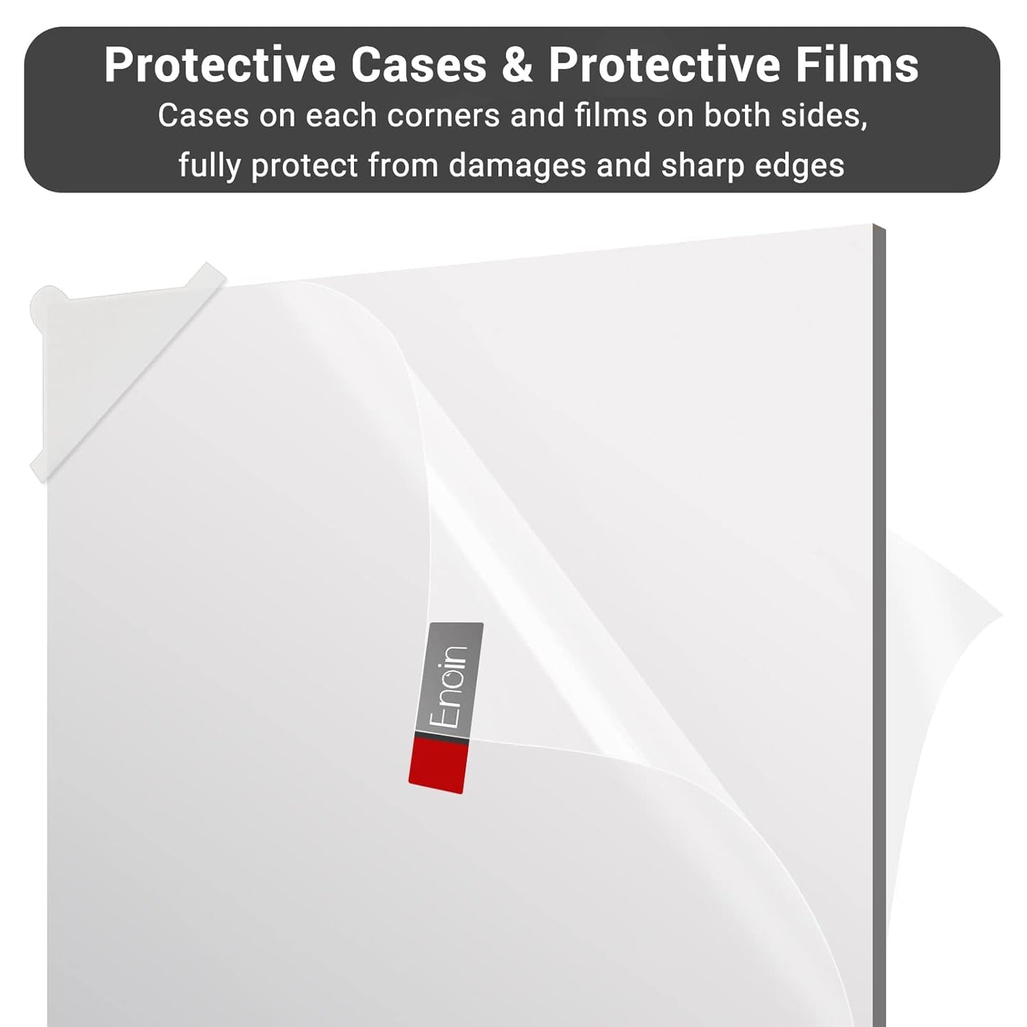 Enoin 1Pack 8 x 12 Inch Silver Mirror Acrylic/Plexiglass Sheet 0.118'' 1/8'' Thick, Non Glass Safety Reflective Mirror Sheet Laser Board Panel for Home and Commercial Use, DIY Craft, Wall Decor