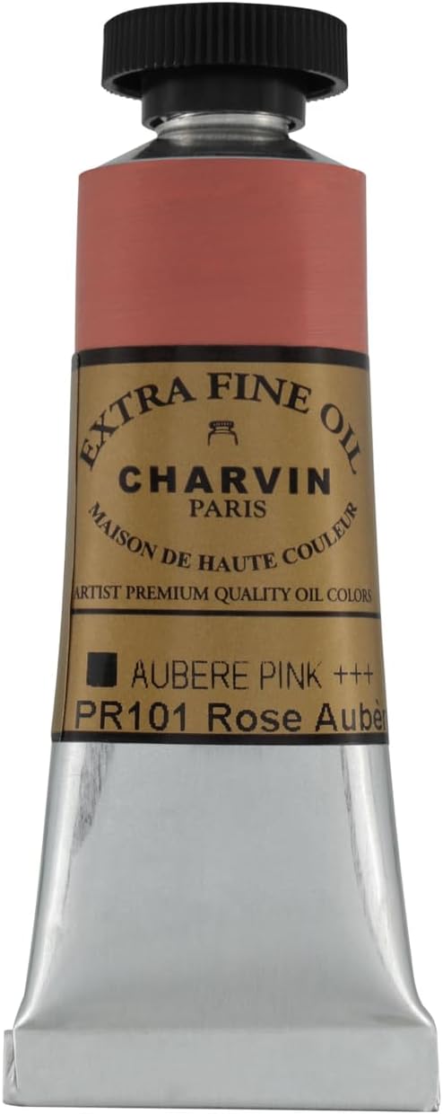 Charvin Extra Fine Oil Paint, Aubere Pink 20 ml - Triple-Milled, Rich Texture, Poppy Oil-Based, Light-Fast, Handmade, Archival Quality