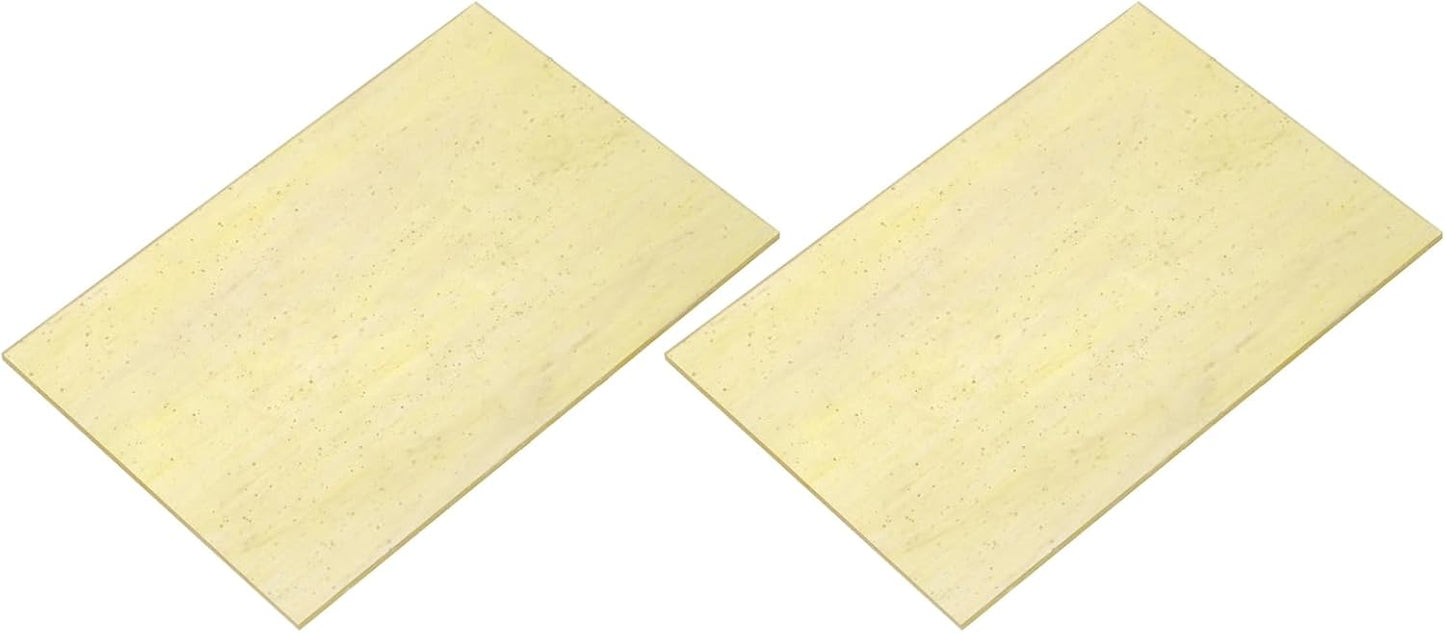 MECCANIXITY 2 Pcs Stained Glass Sheet Mosaic Tile 7.9 Inch x 5.9 Inch Apricot Stained Glass Sheets for Crafts DIY Art Project