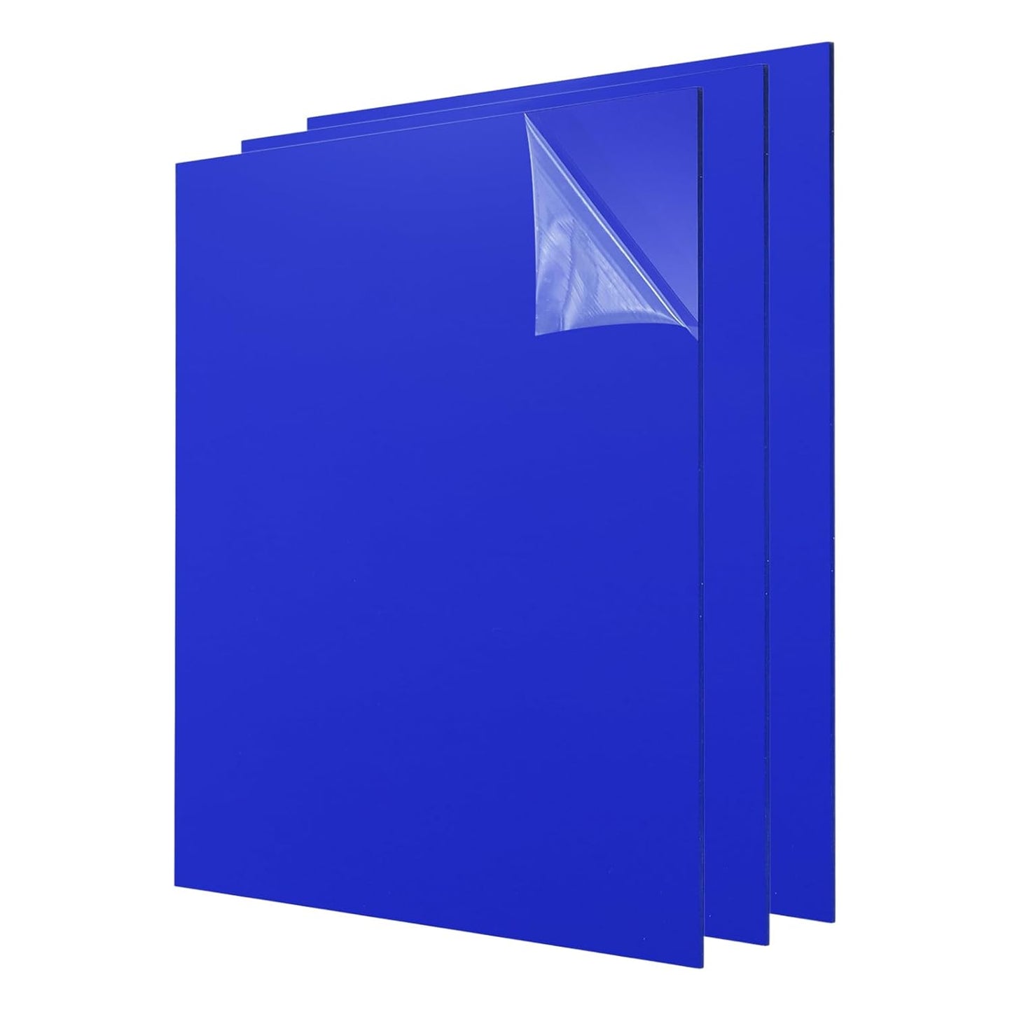 uxcell 3Pcs Acrylic Sheets 12x12 Inch Acrylic Panel 1/8 Inch-3mm Plastic Board for Picture Frames Sign Holders DIY Display Projects Craft, Dark Blue