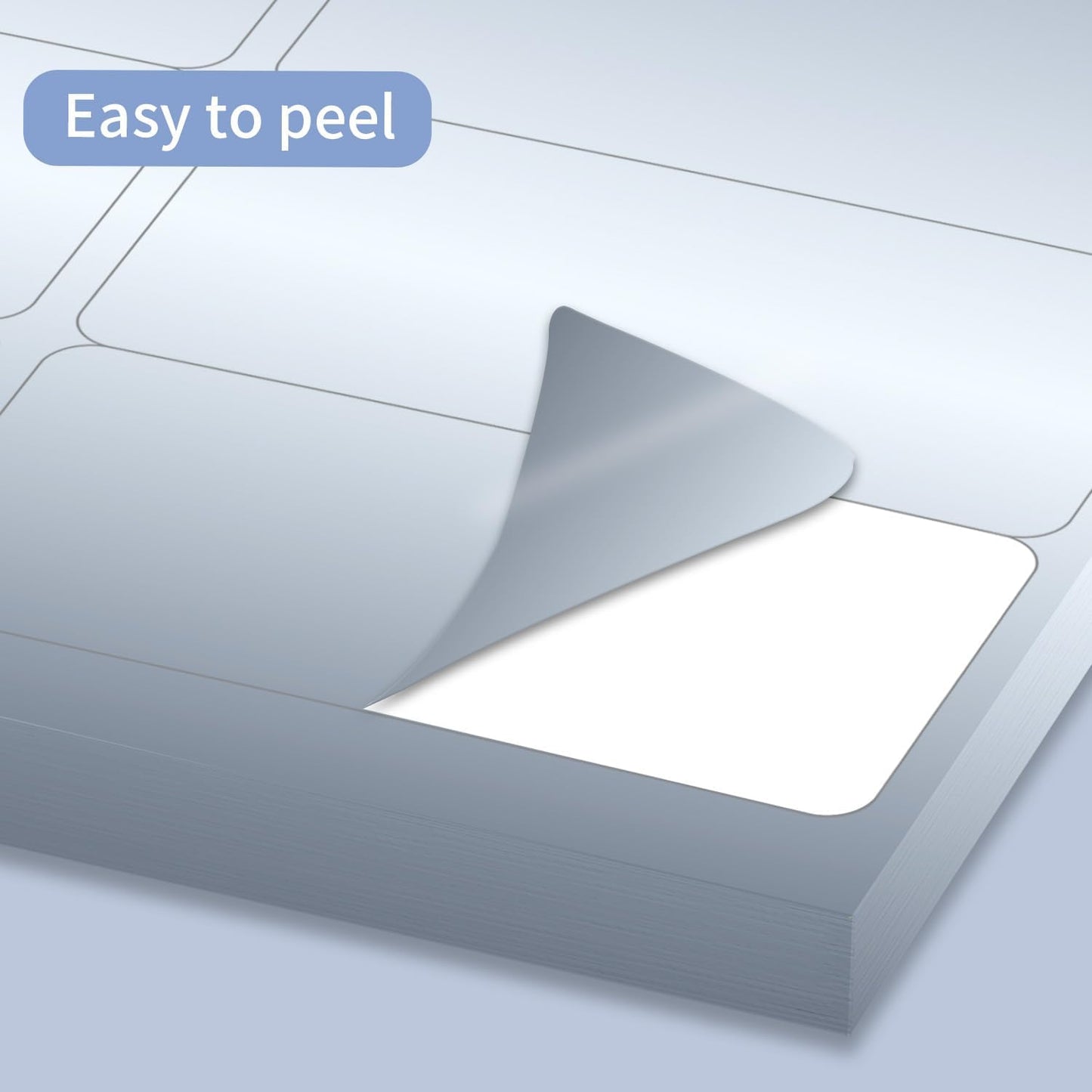 1" x 2-5/8" Address Labels- Matte Silver Mailing Labels Stickers for Laser/Inkjet Printer-Permanent Adhesive Stickers