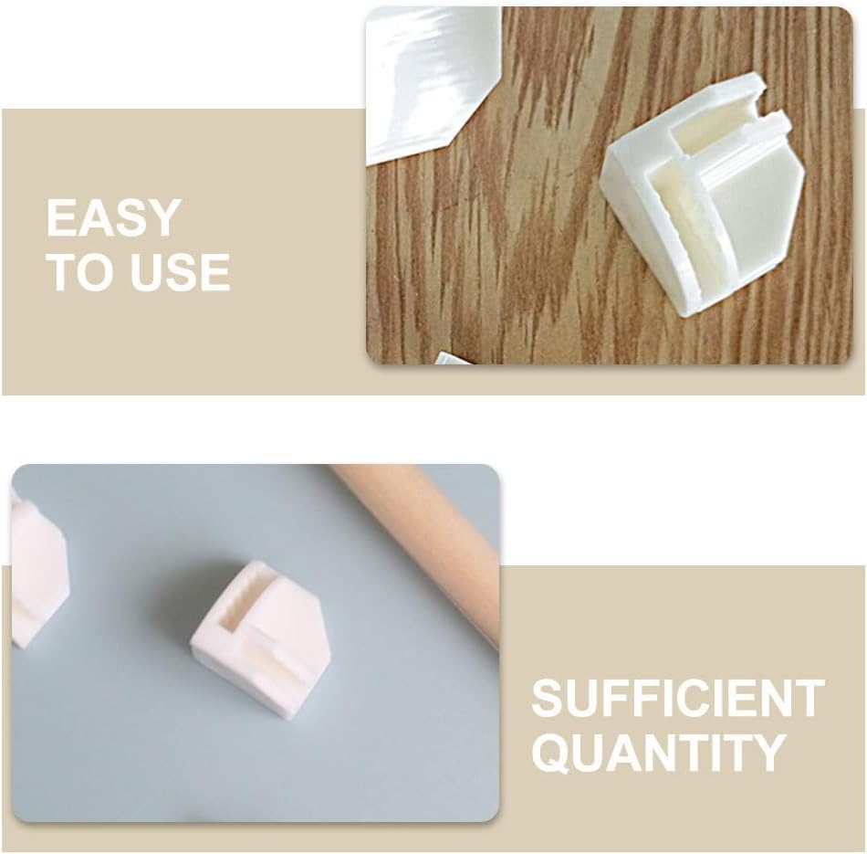 ARTIBETTER 50pcs Storage Buckle Wire Cube Storage Organizer Cube Wire Shelf Connector Closet Shelves Connectors Hooks Cubbie Modular Shoe White Plastic