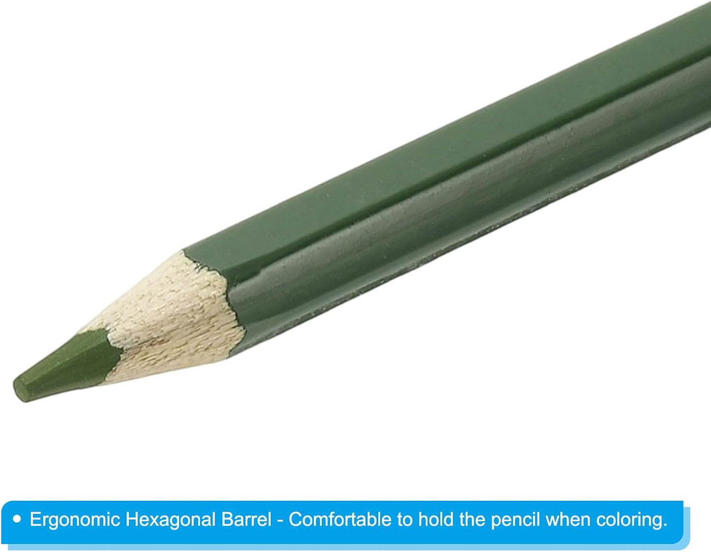 PATIKIL Watercolor Pencil, 6Pcs Water Soluble Pencils for Blending, Coloring, Sketch Drawing, Painting, Olive Green