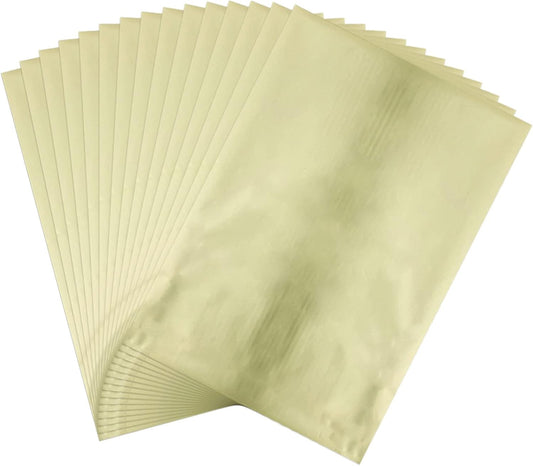 Briartw 20x29cm Hot Foil Paper 50 Sheets Pack Toner Reactive Foil Hot Stamping Foil Paper by Laser Printer and Laminator for Scrapbooking Craft Cardmaking DIY Album (Pale Gold, 50 Sheets)