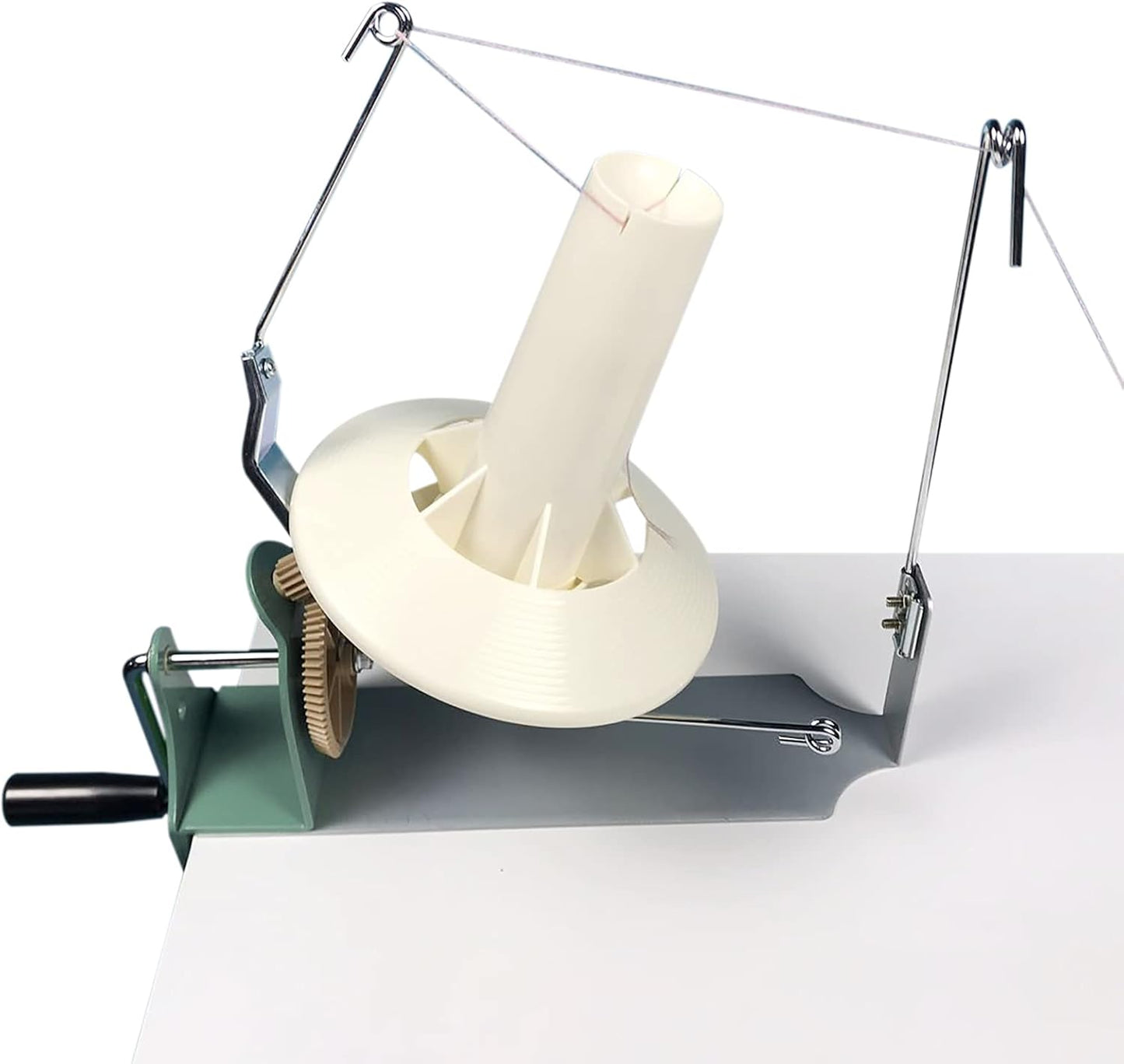Yarn Ball Winder 18oz Large Swift Yarn Fiber Wool String Ball Winder, Tabletop Clamp Up to 2'', Hand Operated Center Pull Yarn Ball Winder
