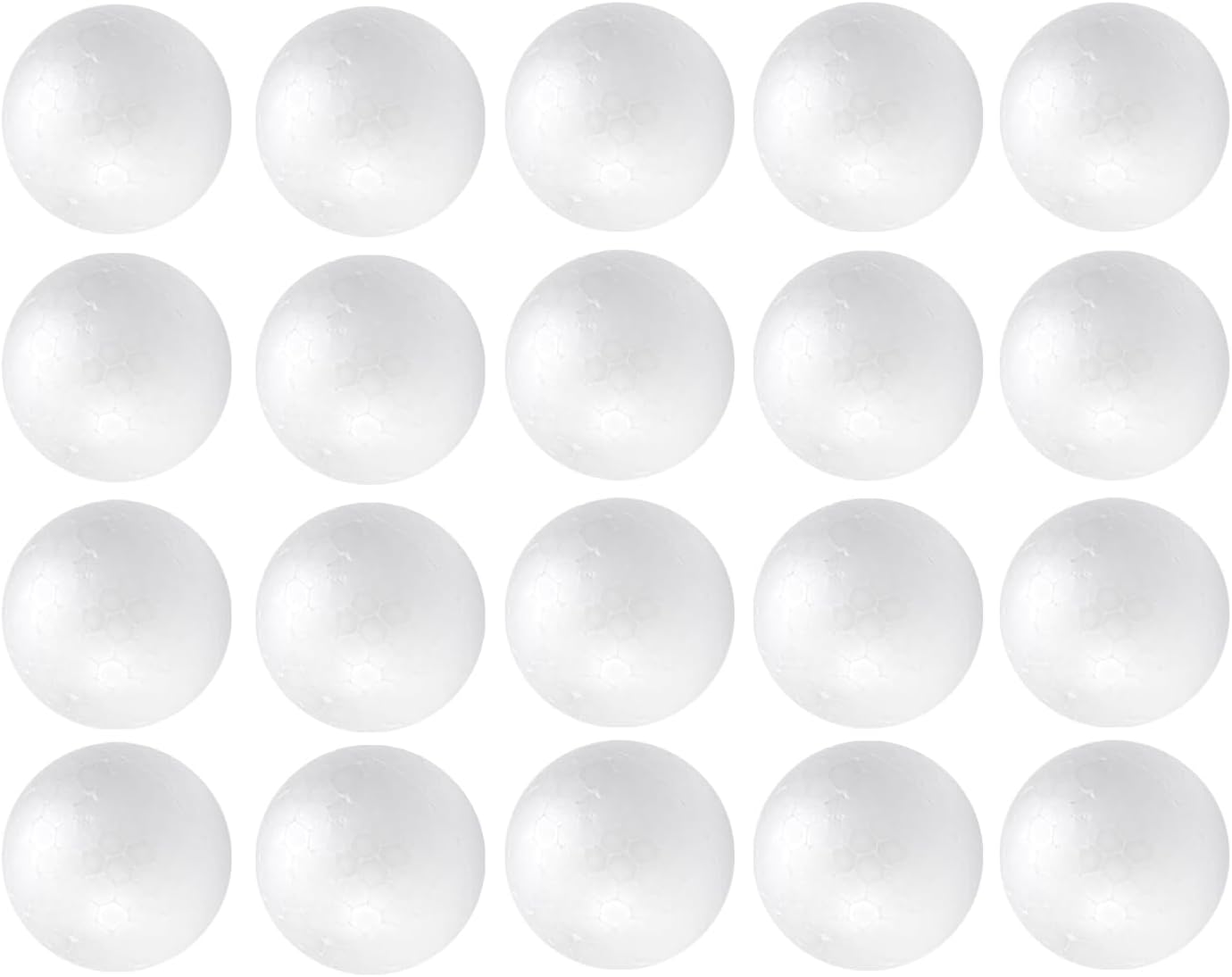 Crafjie Craft Foam Balls 2.75 Inches in Diameter 20-Pack, Smooth Polystyrenets Foam Ball, for Decoration Household School Projects DIY Arts and Craft, White