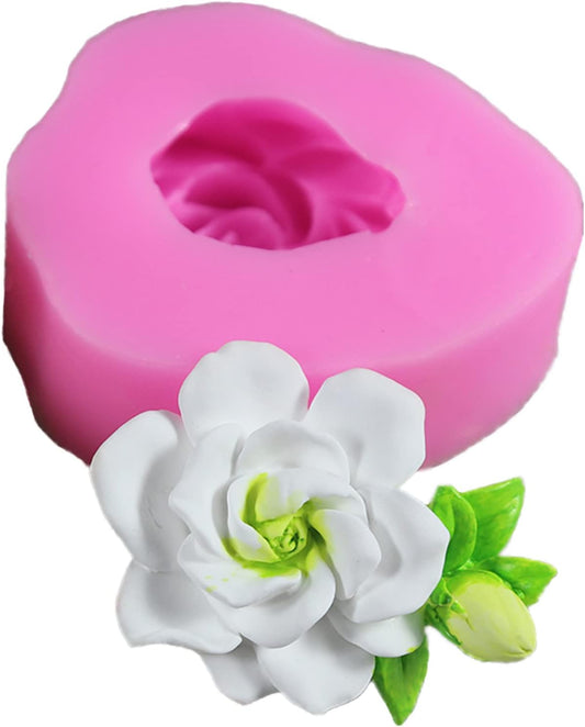 Gardenia Flower Silicone Soap Mold Candle Mold Fondant Chocolate Candy Cake Decorating Mould Resin Clay Baking Pastry Tools