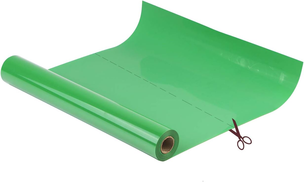 guangyintong Fruit Green Heat Transfer Vinyl HTV Rolls, 12" x 8ft Fruit Green Iron on Vinyl for T-Shirts Glossy Surface HTV Vinyl for All Cutter Machines Easy to Cut & Weed for Heat Vinyl Design
