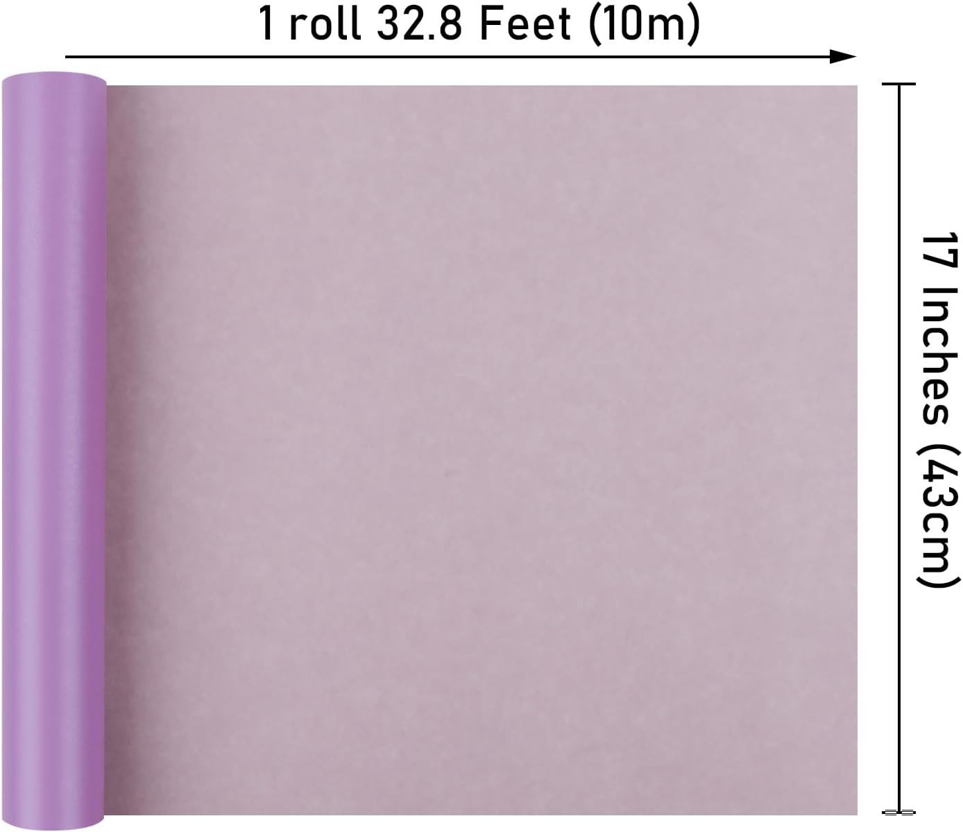 NESCCI Light Purple Matte Wrapping Paper,Solid Color Pearly-Lustre Paper,Gift Wrapping Paper,Perfect for Wedding,Valentine's Day,Birthday, Christmas,Baby Shower,DIY Bouquet (17 Inches X 32.8 Feet)