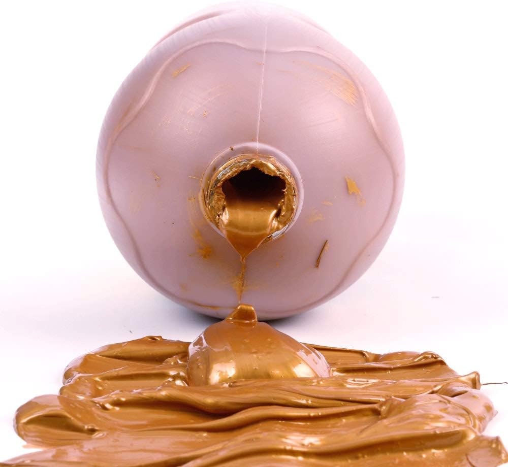 Mont Marte Discovery School Acrylic, Gold, 1/2 Gallon (2 Liter). Ideal for Students and Artists. Excellent Coverage and Fast Drying. Pump Lid Included.