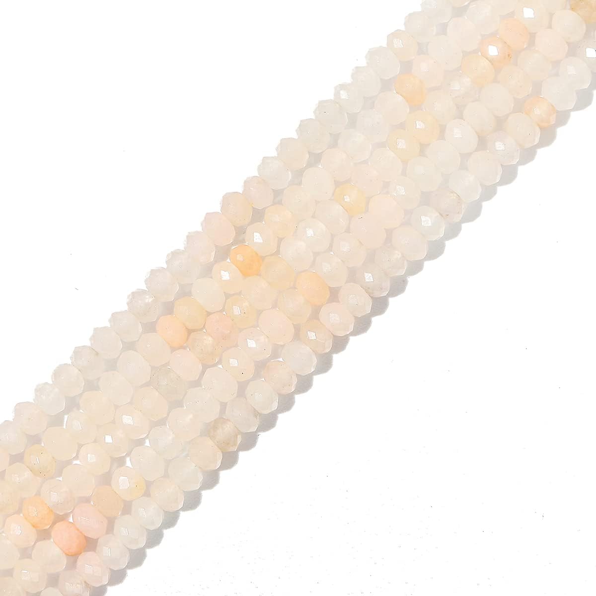 Natural Pink Aventurine Beads 4x2mm 120pcs Faceted Rondelle Loose Semi Gemstone Beads for Jewelry Making Design