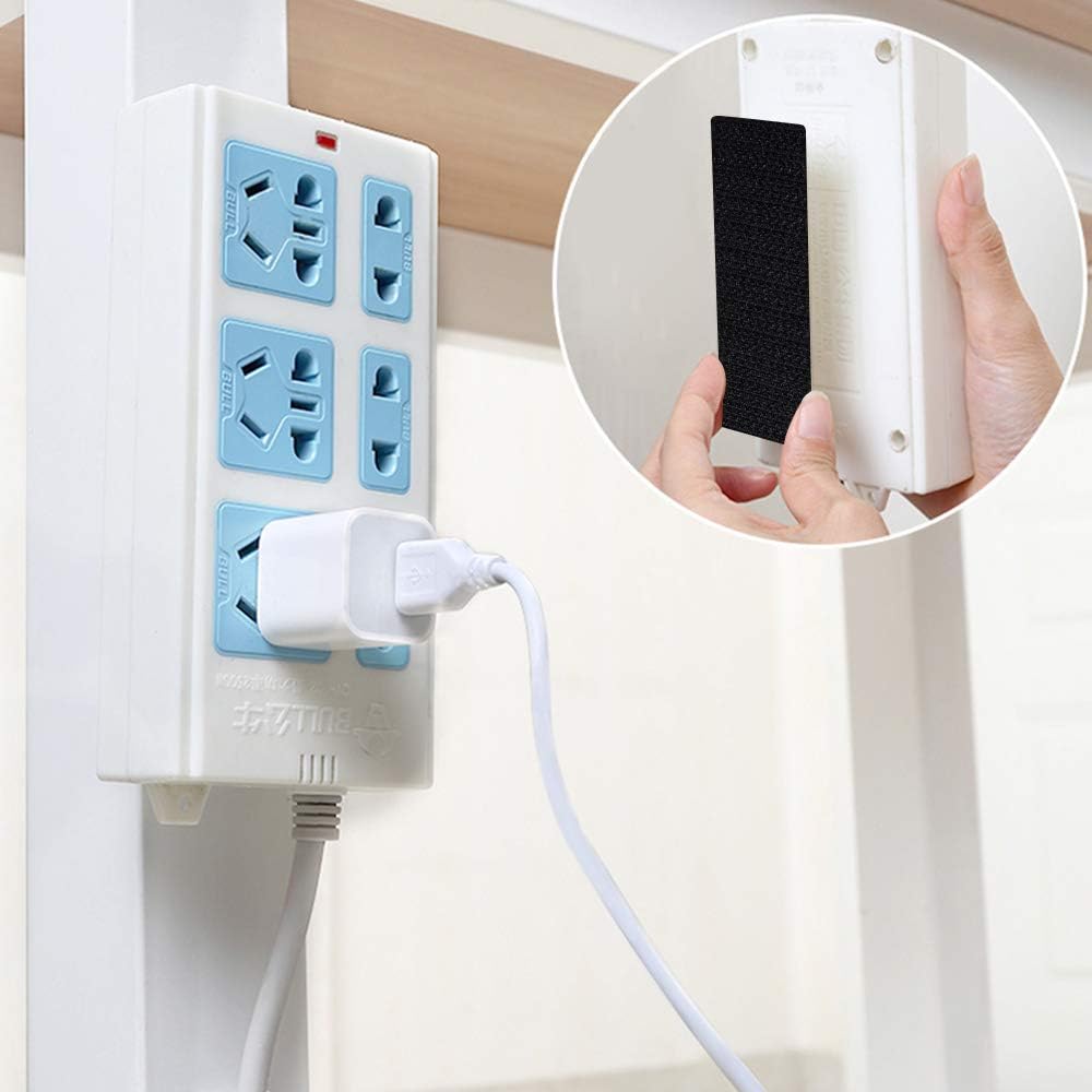 BRAVESHINE Heavy-Weight Hook and Loop Strips with Adhesive - Strong Sticky-Back Fasteners - Double Sided Mounting Tape for Home or Office Use Holds Picture Frame and Tools - 15 Pack 1.2x4 Inch