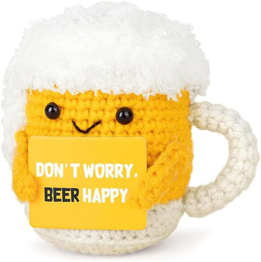 Beer Cup Pin Cushion, Handmade Knitted Pincushions, Cute Pin Cushions Needle Holders for Sewing Quilting Accessory, DIY Crafts or Patchwork Decor