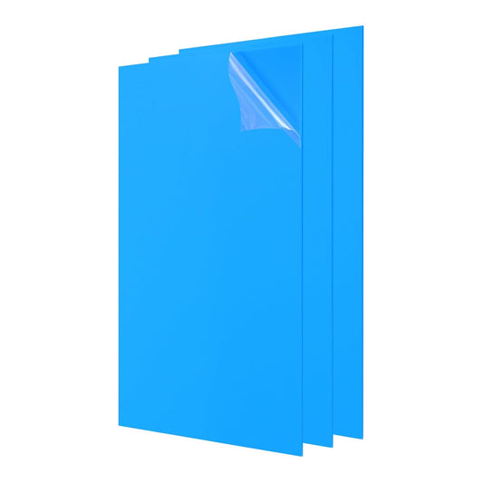uxcell 3Pcs Acrylic Sheets 12x6 Inch Acrylic Panel 1/8 Inch-3mm Plastic Board for Picture Frames Sign Holders DIY Display Projects Craft, Blue