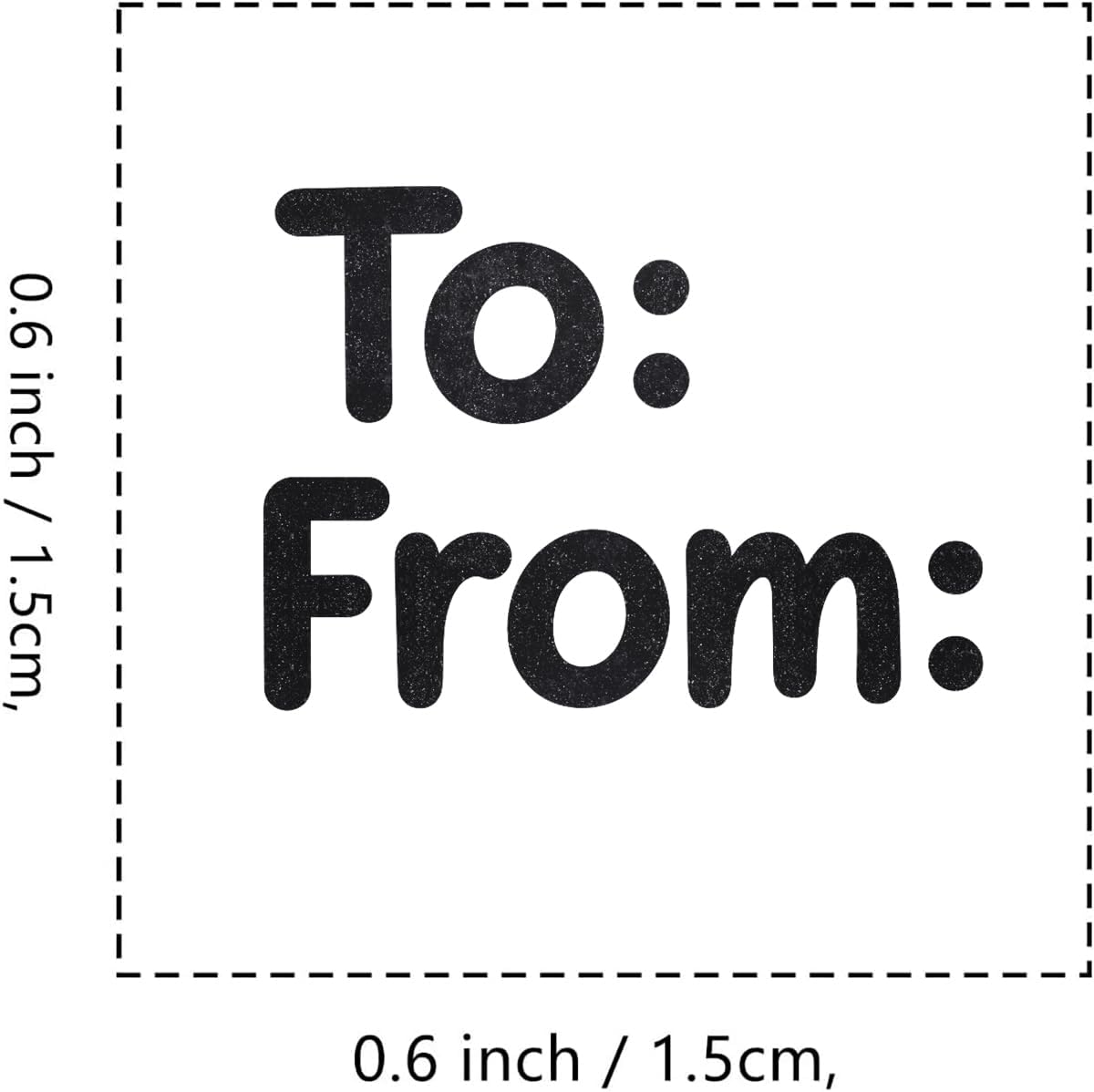 from to Rubber Stamp, 3/5 Inch Small Mini Stamp for Scrapbooking Card Making Planner