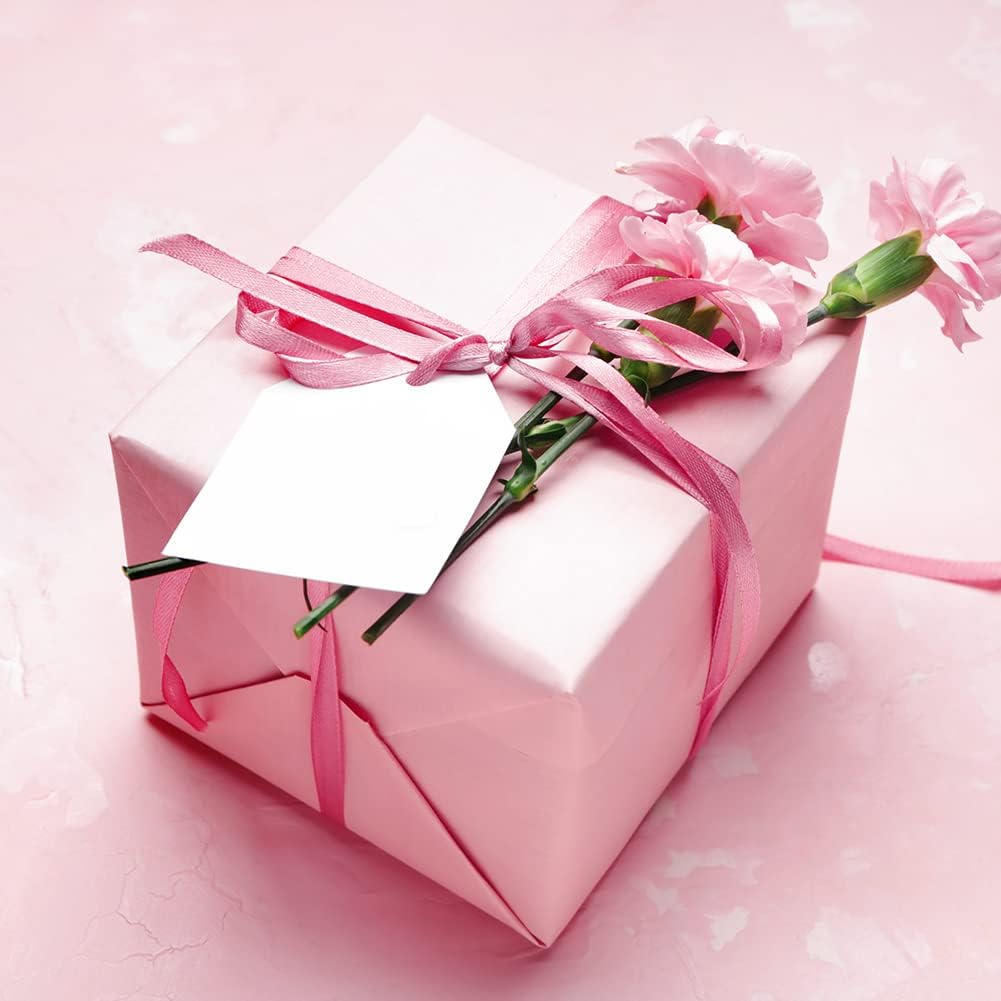 LIUYAXI Pink Double Faced Satin Ribbon, 1/8" X Continuous 100 Yards, Thin Ribbons Perfect for Gift Wrapping Wedding Invitation Card Hair Bows Tag Floral Arrangement DIY Craft