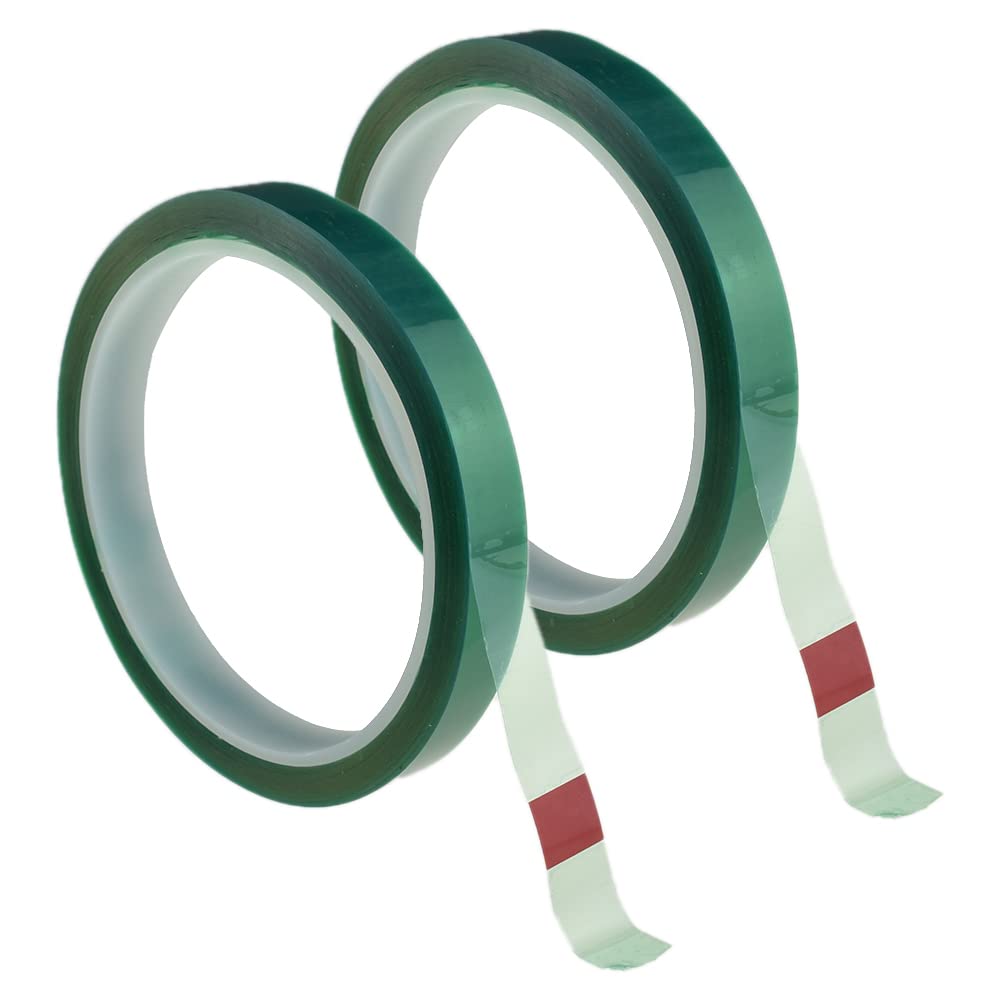 HAHIYO Clear Green 0.5Inch (217Feet/72Yard Total) 2Rolls Floral Tape Waterproof Florist Tape Flower Wrap Adhesive Waterproof Decorative Tape for Bouquet Stem Wrapping Flower Arranging Floral Craft