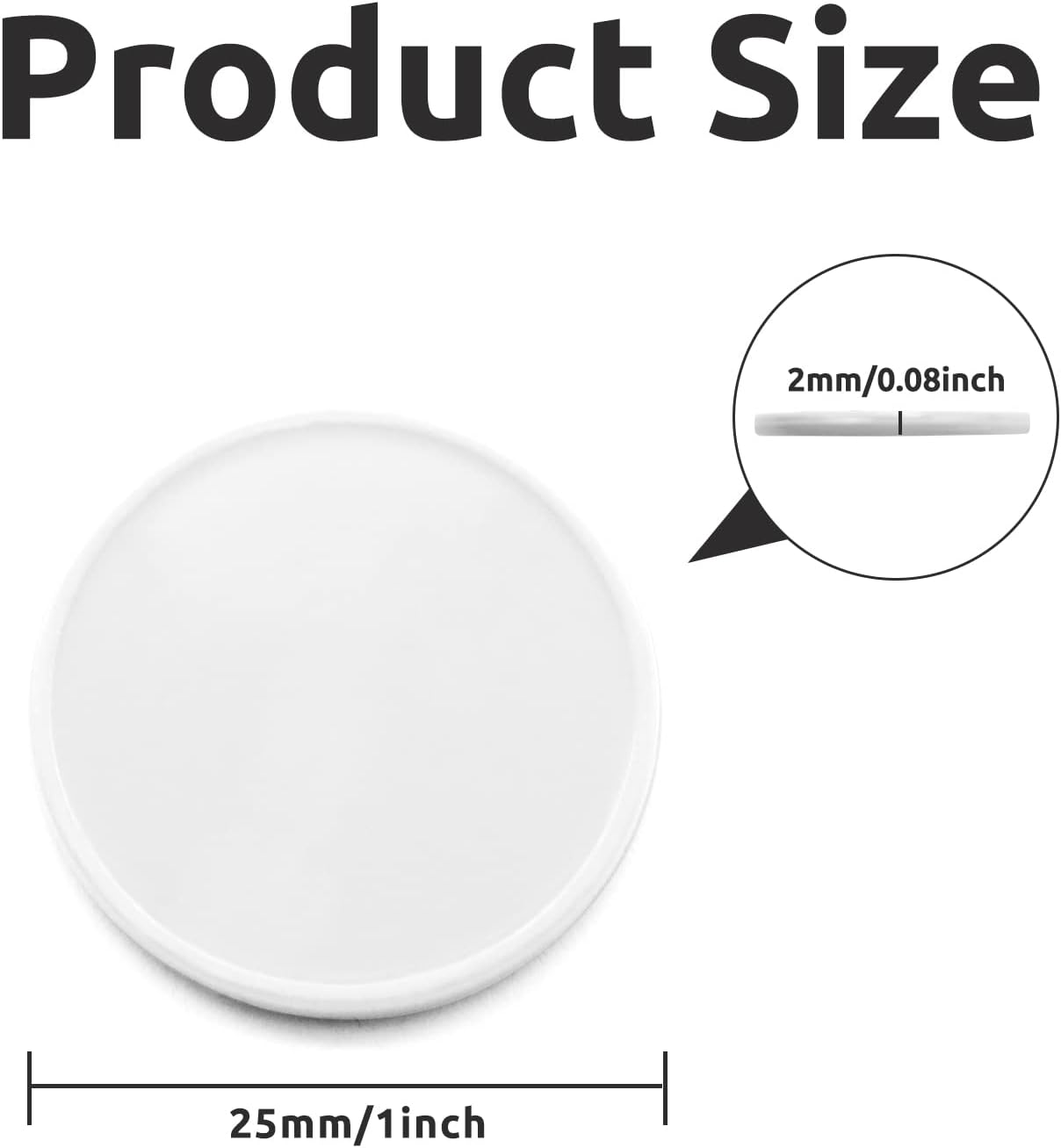 Set of 100 Opaque Plastic Learning Counters Mini Poker Chips Game Tokens with Storage Box (White, 1 Inch)