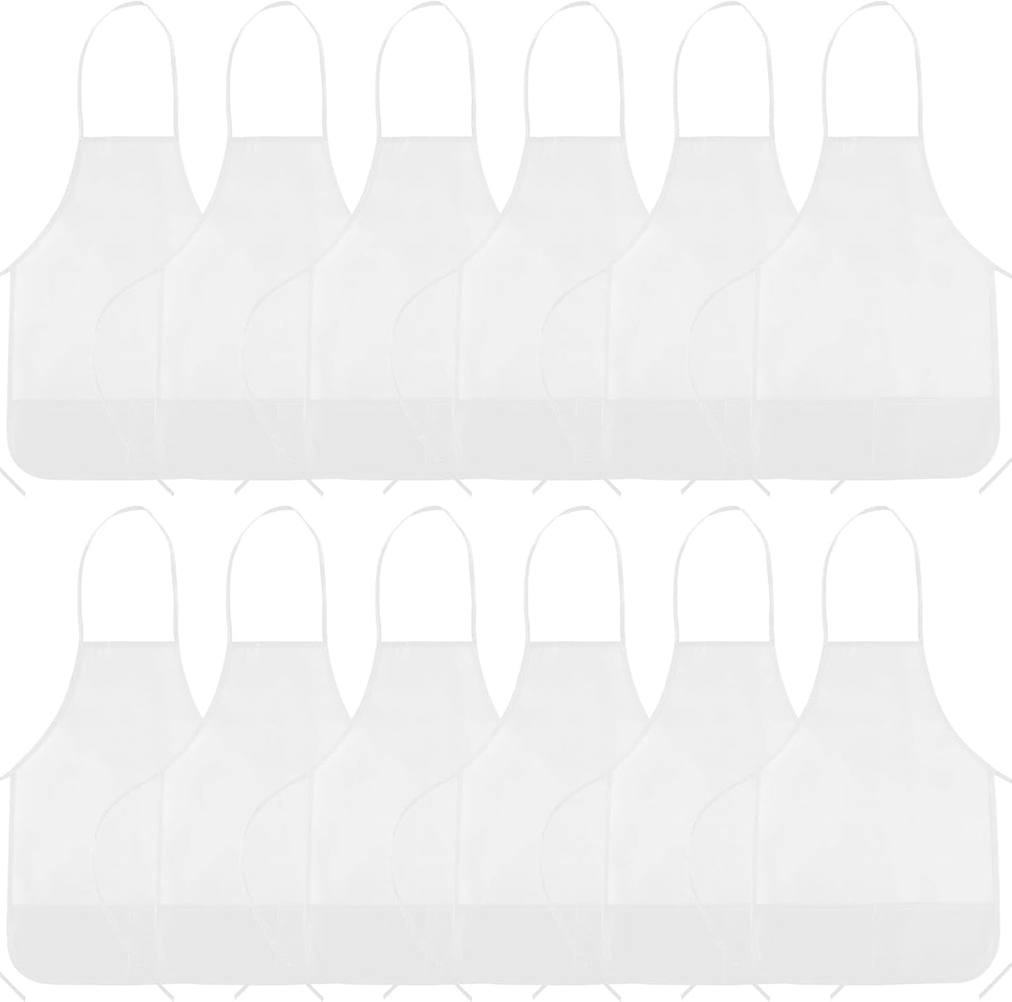 CHRORINE 6/12/24 Pack Kids Painting Apron Toddler Art Aprons for Kids Paint Apron Smock for Painting Cooking Craft Activity