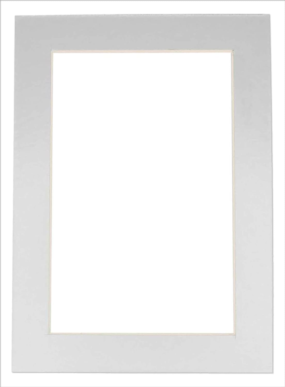11x14 Mat for 8.5x11 Photo - Precut Metallic Silver Picture Matboard for Frames 11 x 14 Inches - Bevel Cut Matte to Display Art 8.5 x 11 Inches - Acid Free ONE MAT with Backing Board & Clear Bag