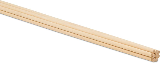 Dowel Rods Wood Sticks Wooden Dowel Rods - 5/16 x 36 Inch Unfinished Hardwood Sticks - for Crafts and DIYers - 10 Pieces by Woodpeckers