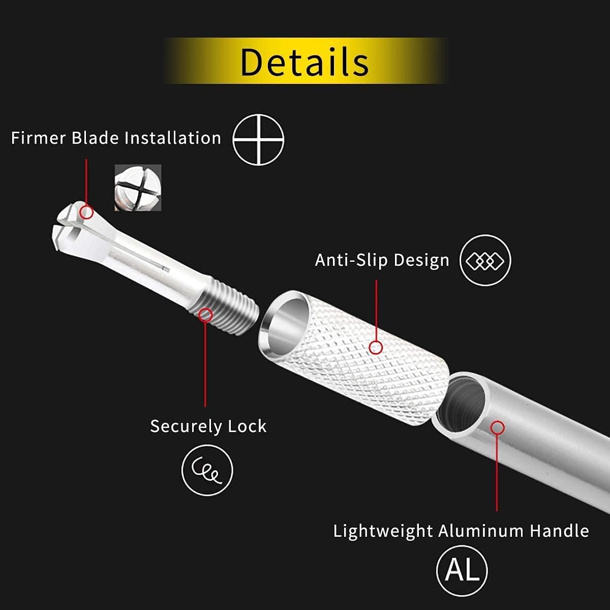 DIYSELF 23 Pack Exacto Knife Craft Knife Precision Carving Hobby Knife Kit, 20 Spare Art Knife Blades for Art, Scrapbooking, Stencil