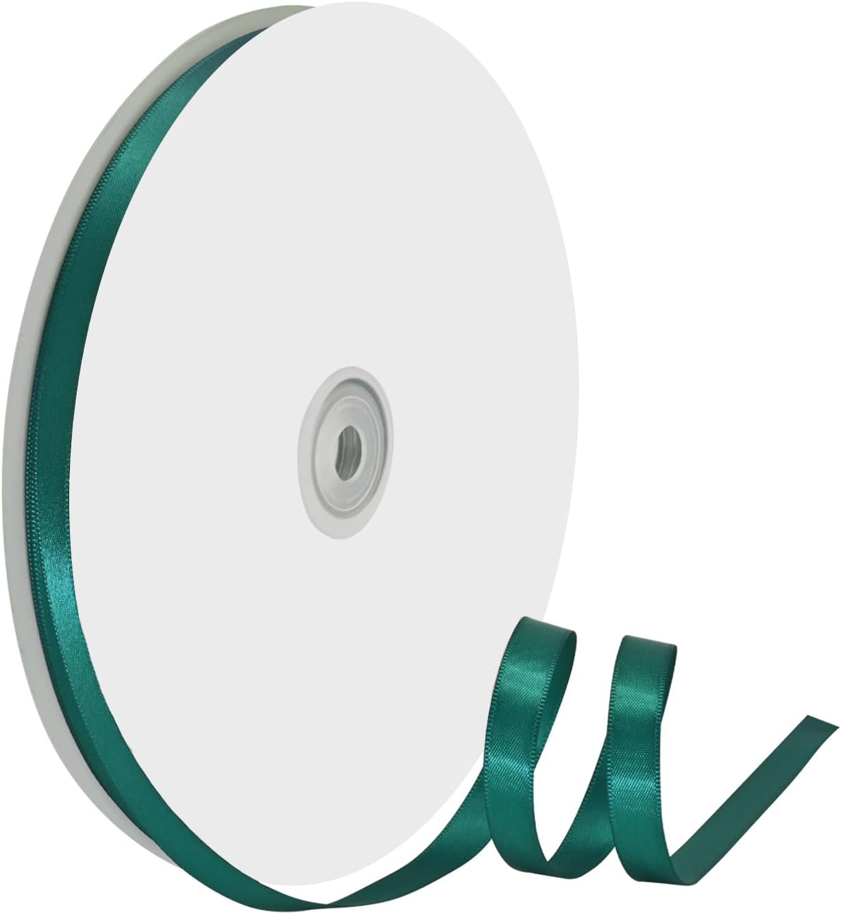 1/8" X 100 Yards Teal Satin Thin Ribbon Solid Color Double Faced Ribbons Perfect for Crafts Wedding Decor Bow Making Arts Sewing and More