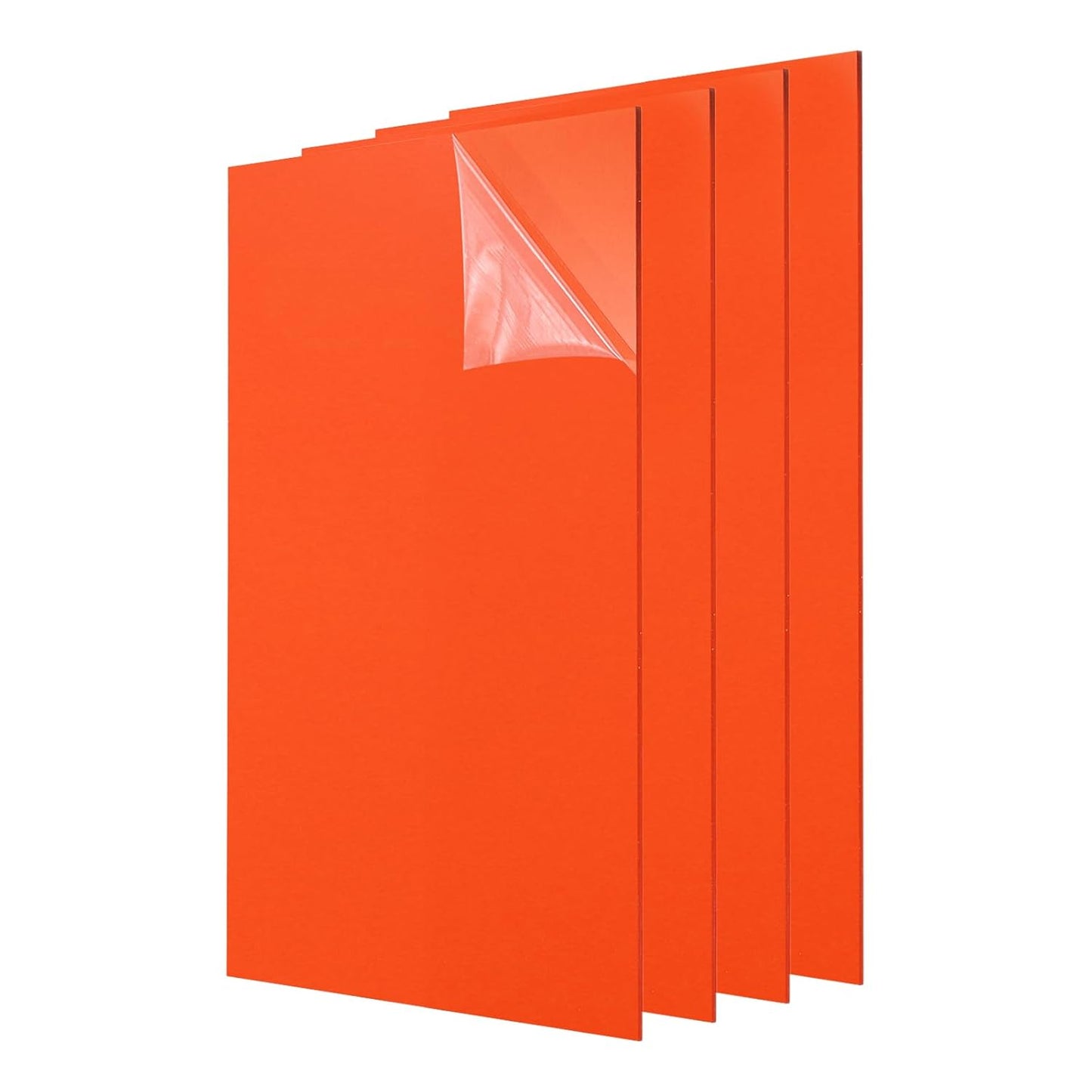 uxcell 4Pcs Acrylic Sheets 12x8 Inch Acrylic Panel 1/8 Inch-3mm Plastic Board for Picture Frames Sign Holders DIY Display Projects Craft, Orange