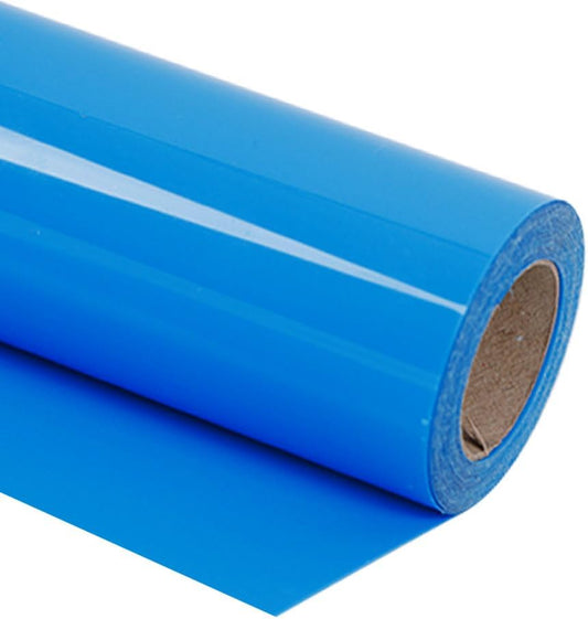 guangyintong Heat Transfer Vinyl Lake Blue HTV Rolls, 12" x 12ft Lake Blue Iron on Vinyl for T-Shirts, Matte Surface HTV Vinyl for All Cutter Machine Easy to Cut & Weed for Heat Vinyl DIY Design