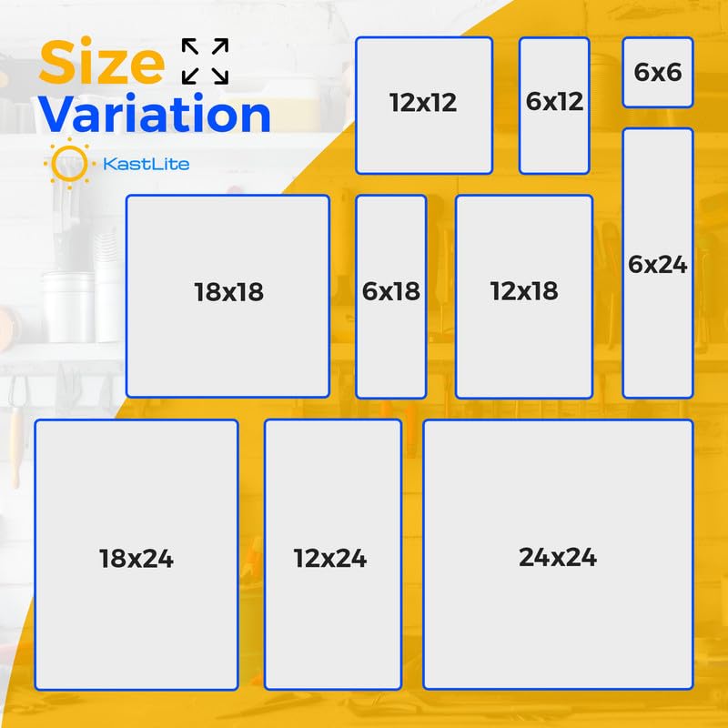 KastLite Colored Acrylic Sheets Nominal 12" x 18" - Plastic Sheet Easy to Cut, Saw, Shape, Laser Cut - Ideal for Arts & Crafts & DIY Projects- Durable, Lightweight, Scratch Resistant - Blue 4 Pack