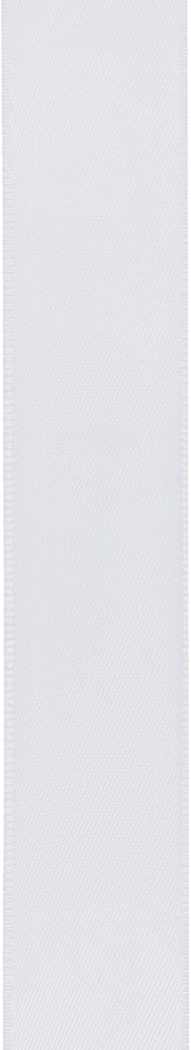 LIUYAXI White Satin Ribbon, Double Faced 5/8" X Continuous 25 Yards Ribbons Perfect for Gift Wrapping Bows Bouquet Wedding Craft and More