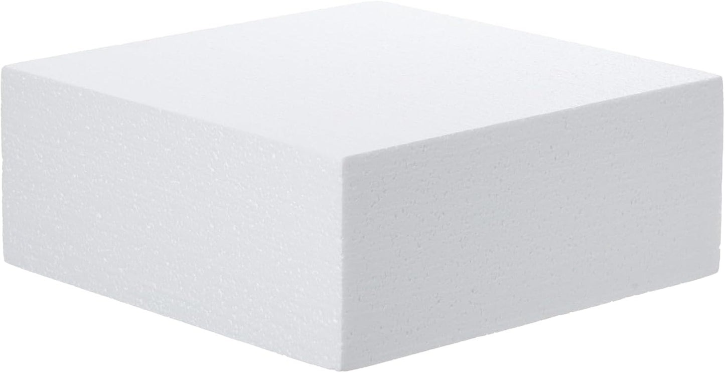 Crafare Craft Foam Blocks 10X10X4 Inch Polystyrene Squares Foam Block for Crafting for Arts School Projects Sculptures Floral Arrangements Modeling and Centerpieces