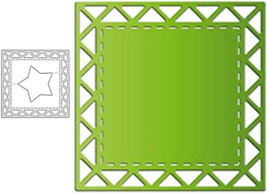 Cutting Dies Metal Stencils Scrapbooking Tools DIY Embossing Template for Paper Card Making Album Arts Crafts Supplies (Star Frame-6.9x6.9cm)