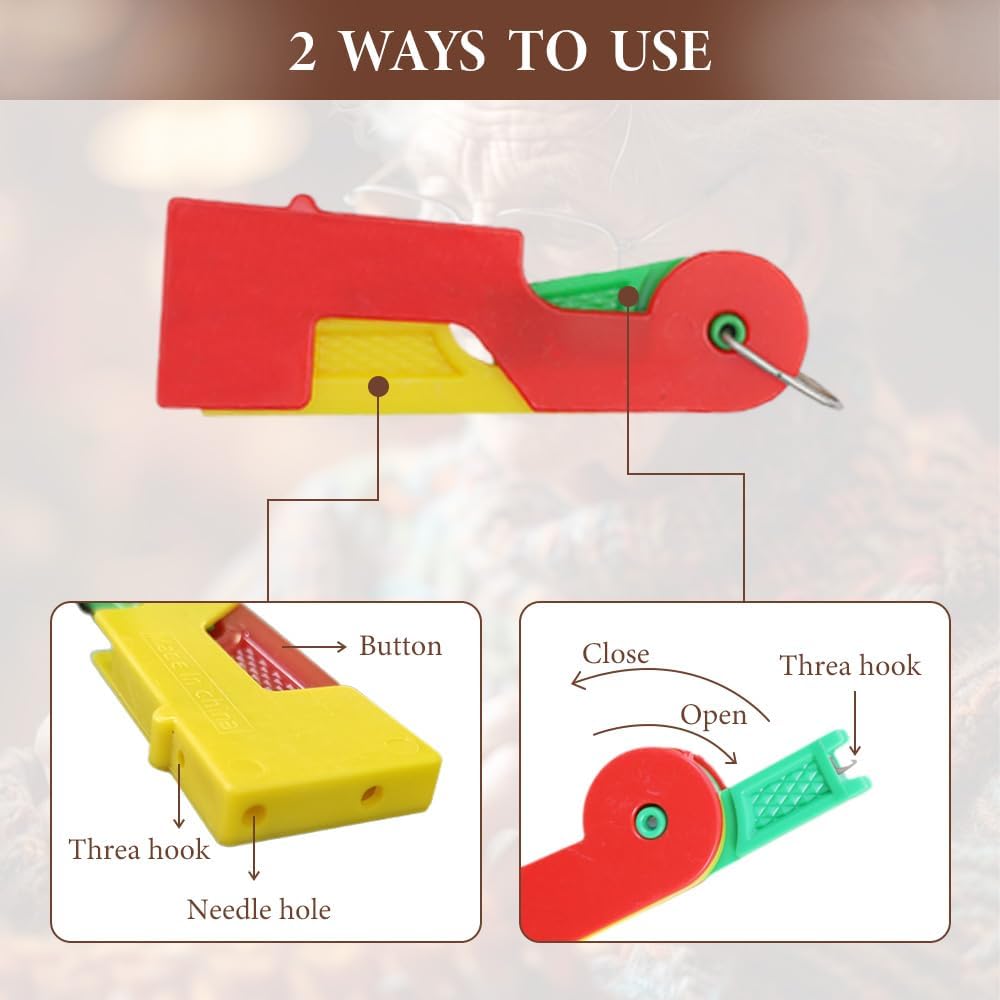 Automatic Needle Threader,New Sewing Machine Needle Threader,Sewing Needle Threaders,Plastic Needle Threaders,Automatic Needle Threading Device (3 PCS)