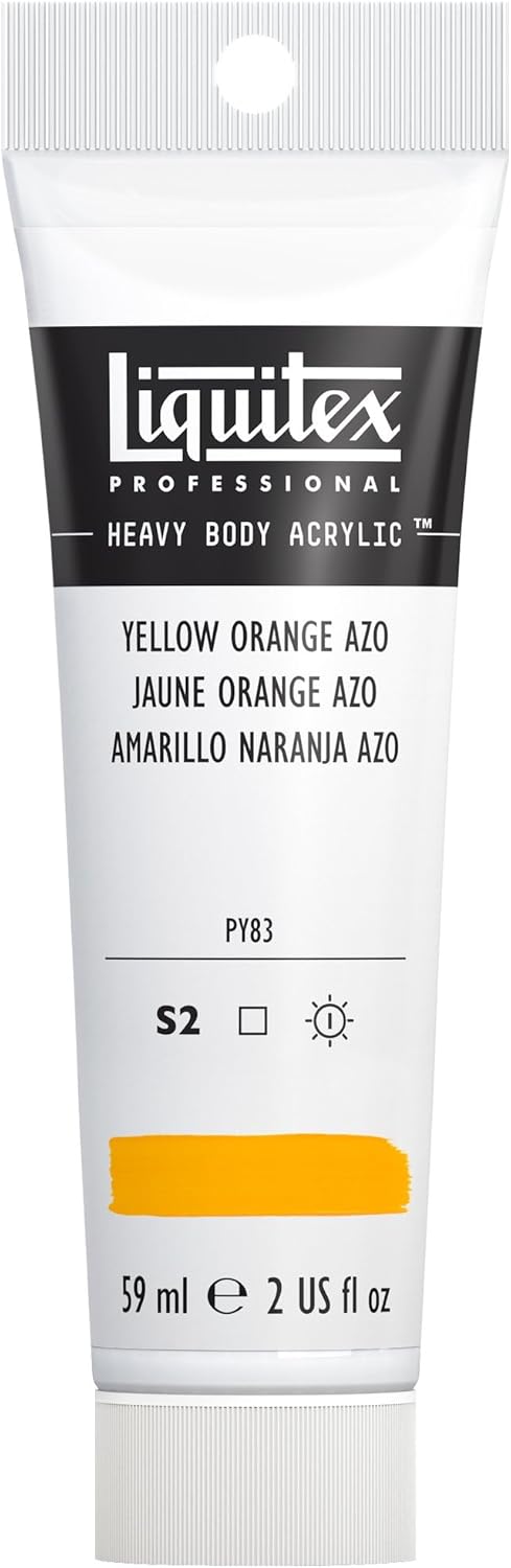Liquitex Professional Heavy Body Acrylic Paint, 2-oz (59ml) Tube, Yellow Orange Azo