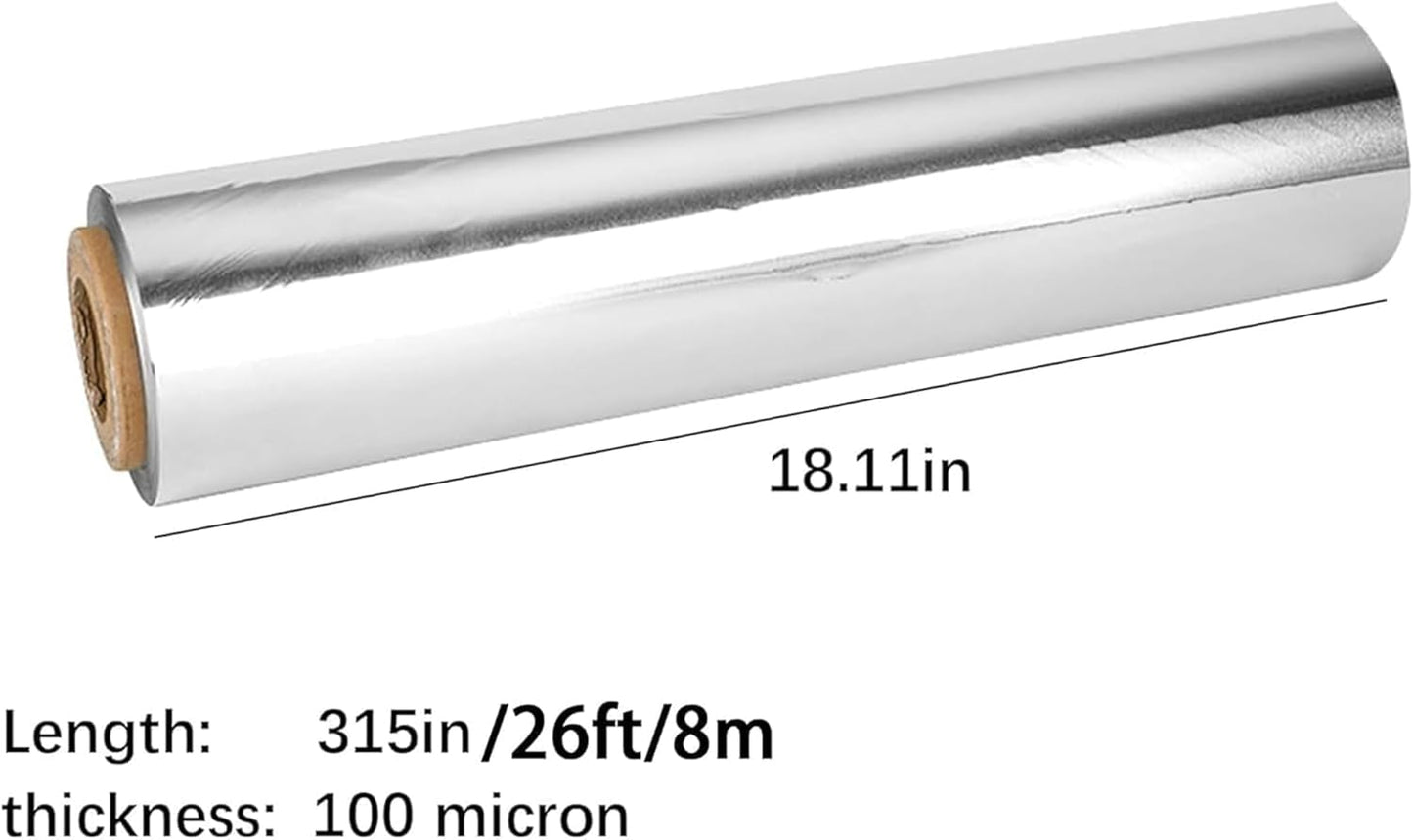 Foil Aluminum Roll Heavy Duty: Extra Thick Aluminum Foil Craft Engraving for Crafts, Tin Foil Aluminum Sheets for Painting Embossing, Craft Metal Foil Sheets 100um Thick (100umThick/18"W/26ft L)
