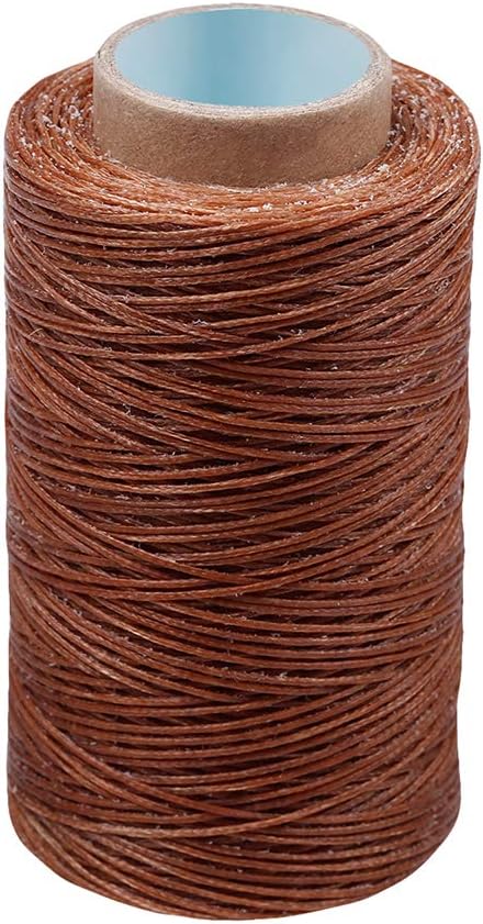 284 Yards Waxed Thread, 210D Heavy Duty Wax Upholstery Thread for Leather Sewing, 0.8mm Flat Waxed String for Bookbinding/Shoe Repairing/Leather Projects