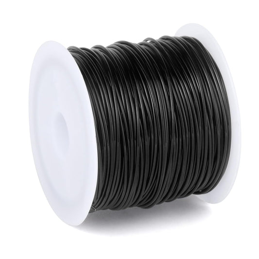 49FT Jewelry Wire 18 Gauge Tarnish-Resistant Copper Beading Wires Roll Bulk for DIY Crafts Jewelry Making, Black Wire